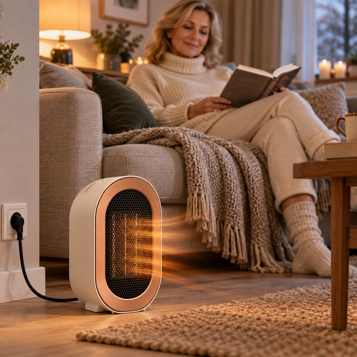 Elektroheizung Metall mit Thermostat