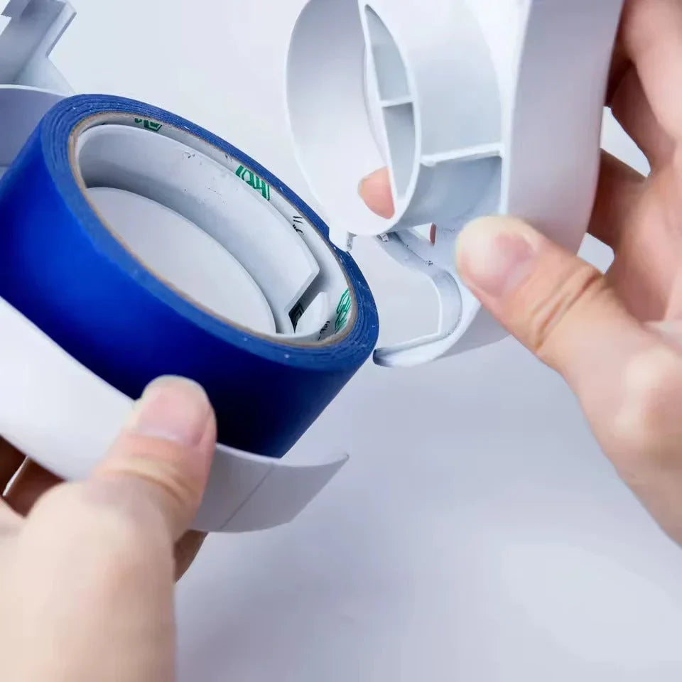 Tape dispenser with cutter for precise painting work