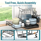 Pull-out 2-in-1 Dish Dryer with Drip Tray