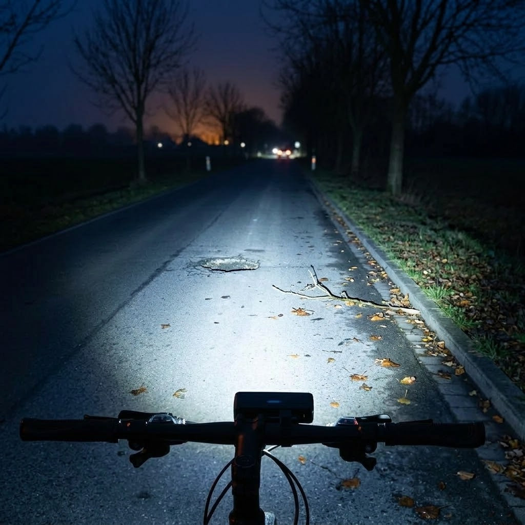 Fahrrad-Frontlicht LED 1000 Lumen, aufladbar mit 2000-mAh-Akku