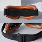 Motorradbrille Vintage-Stil mit verstellbarem Gummiband
