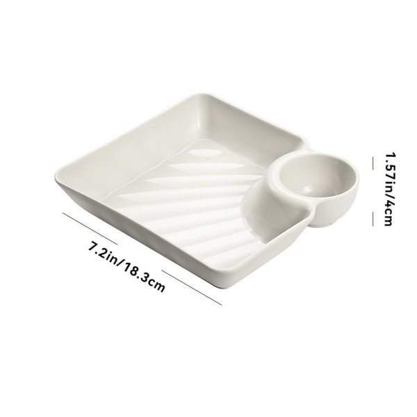 Dip holder with integrated sauce compartment – No more dripping