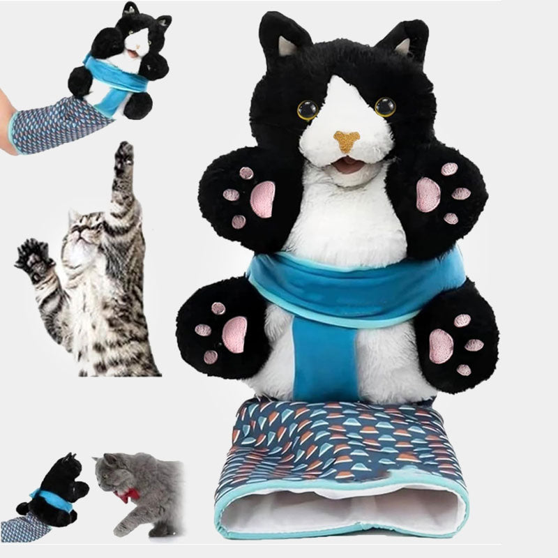 Cat Glove with Plush Toy – Play Without Scratches