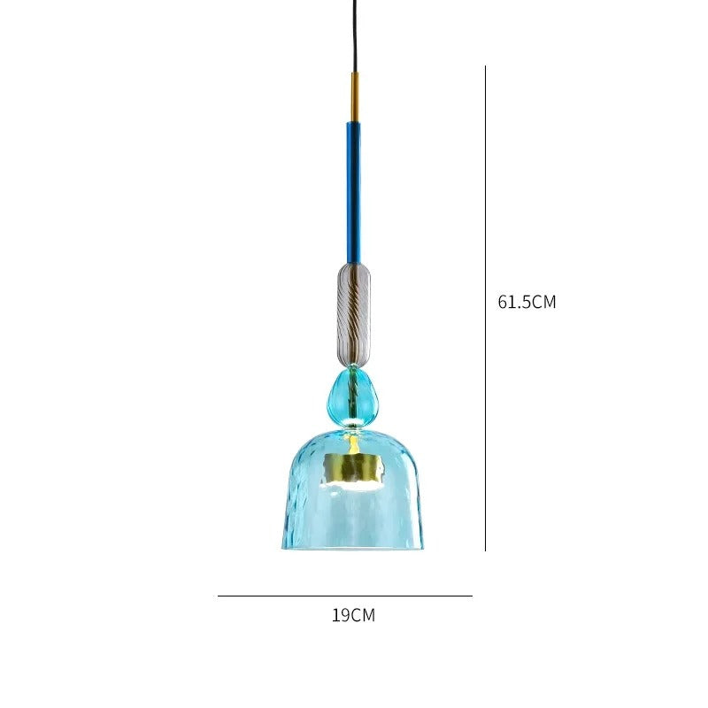 Colorful pendant light with glass shade – Living room & dining room