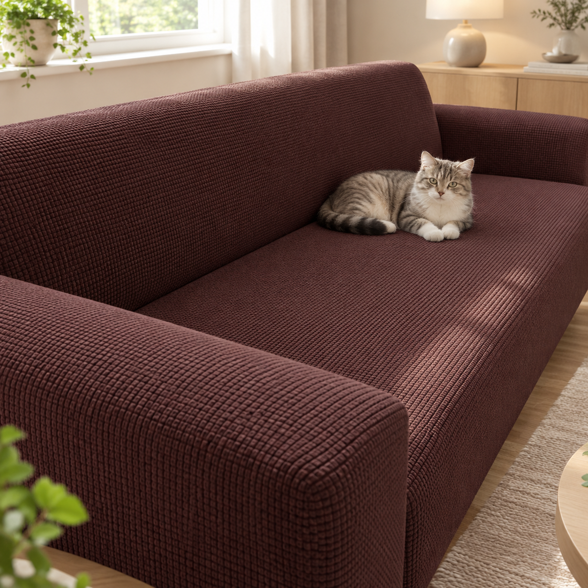 Sofahusse Elastisch mit Rutschschutz