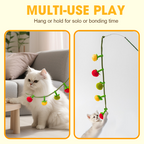 Cat toy string with catnip and bell