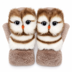 Fäustlinge Tiermotiv mit flauschigem Strickstoff
