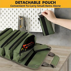 Werkzeugrolle Textil mit mehreren Taschen – Rollbar und Tragegriff