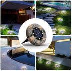 Solar garden light LED with ground spike for path lighting