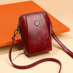 Small Crossbody Bag in Leather Look with Multiple Compartments – Adjustable Strap