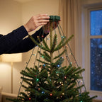 LED waterfall string lights for the Christmas tree, copper wire, with remote control