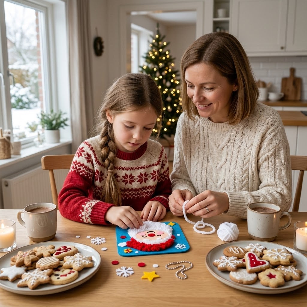 Filz-Bastelset Weihnachten zum Aufhängen, vorgeschnittene Teile, 6 Motive