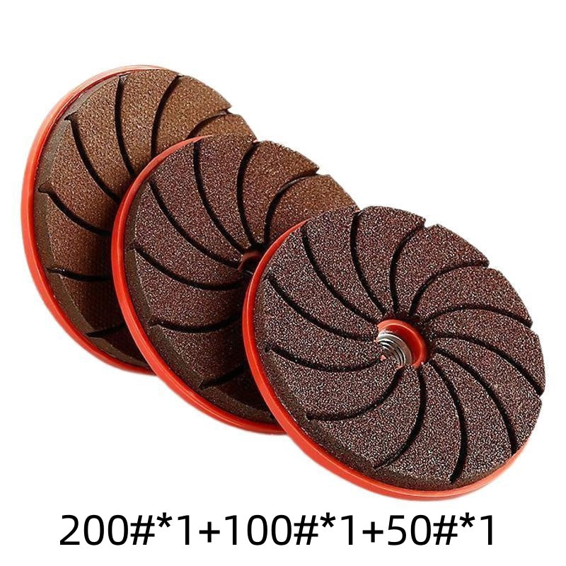 Polishing disc with cooling structure for angle grinders