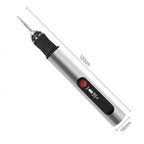 Elektrischer Gravierstift mit Akku, 3 Stufen bis 18.000 U/min, USB-C, Aluminium