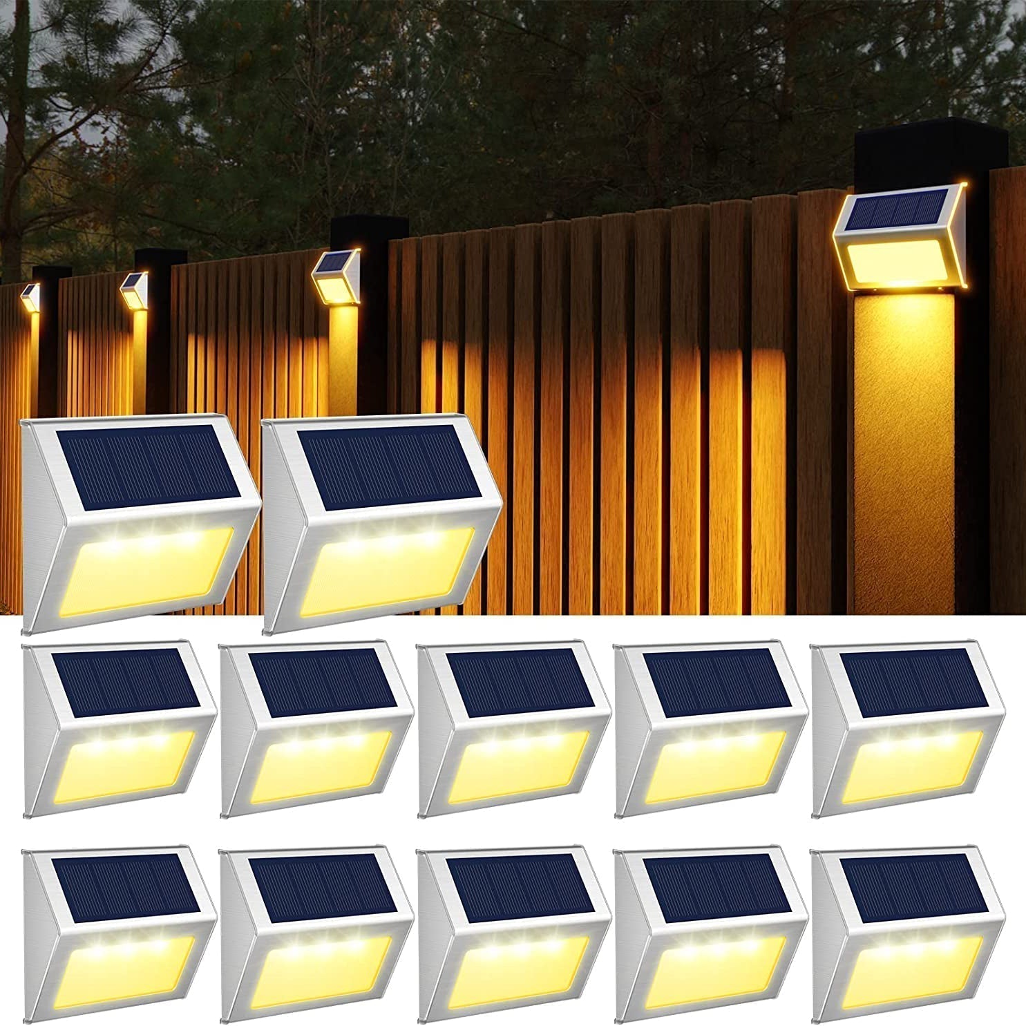 Solar-Wandleuchte EdelstahlWetterfest und automatisch