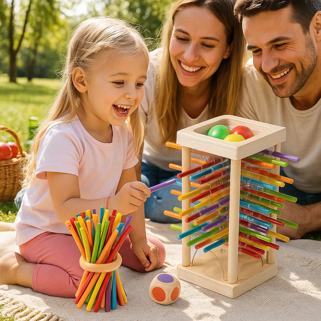 Holzstäbchen-Stapelspiel 3-in-1 – Fähigkeitenaufbau -   Mivoza Deutschland
