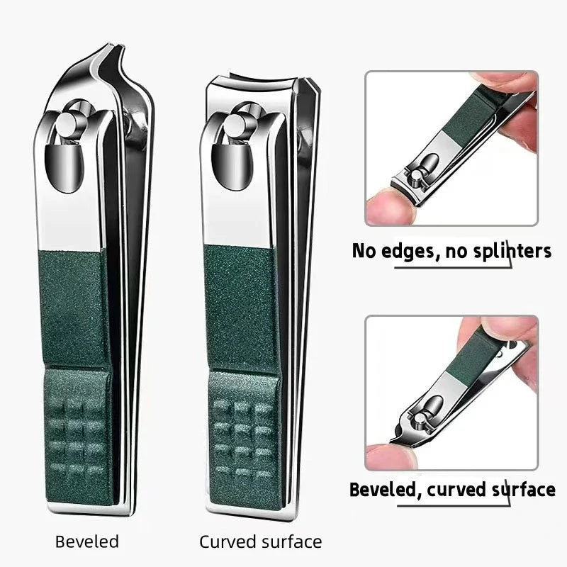 Nail Clipper Set Stainless Steel 4-piece with Splash-Proof Design