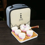 Teekanne ceramic with cherry blossom decor and rotating strainer