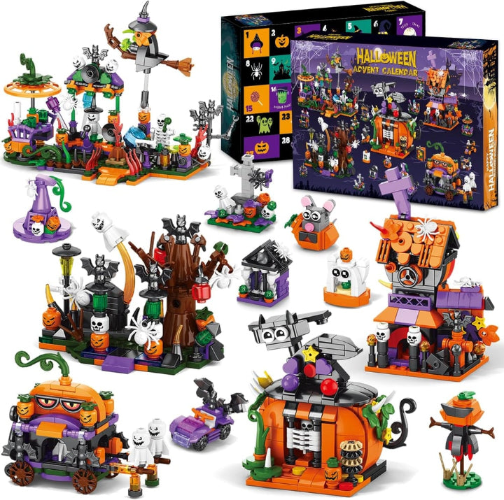 Halloween Adventskalender Bausteine – 31 Mini-Bauwerke