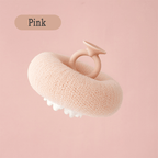 Shower sponge with massage particles and handle