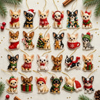 Chihuahua Advent calendar with 24 acrylic ornaments for the Christmas tree