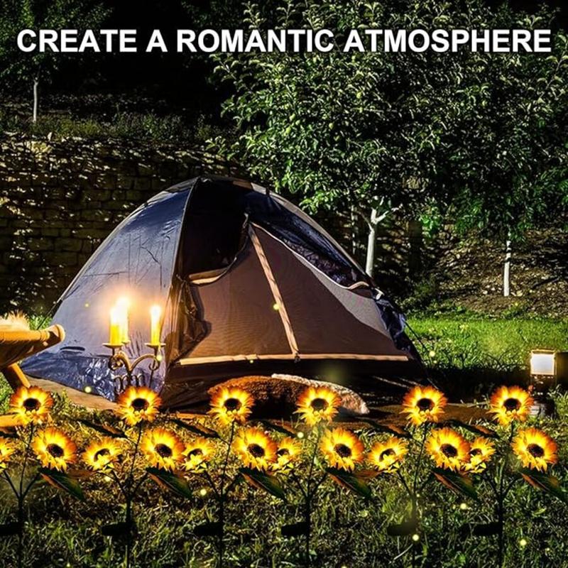 Solar-Sonnenblumenleuchte für Garten und Terrasse