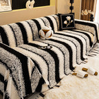 Plush Sofa Cover with Non-Slip Bottom