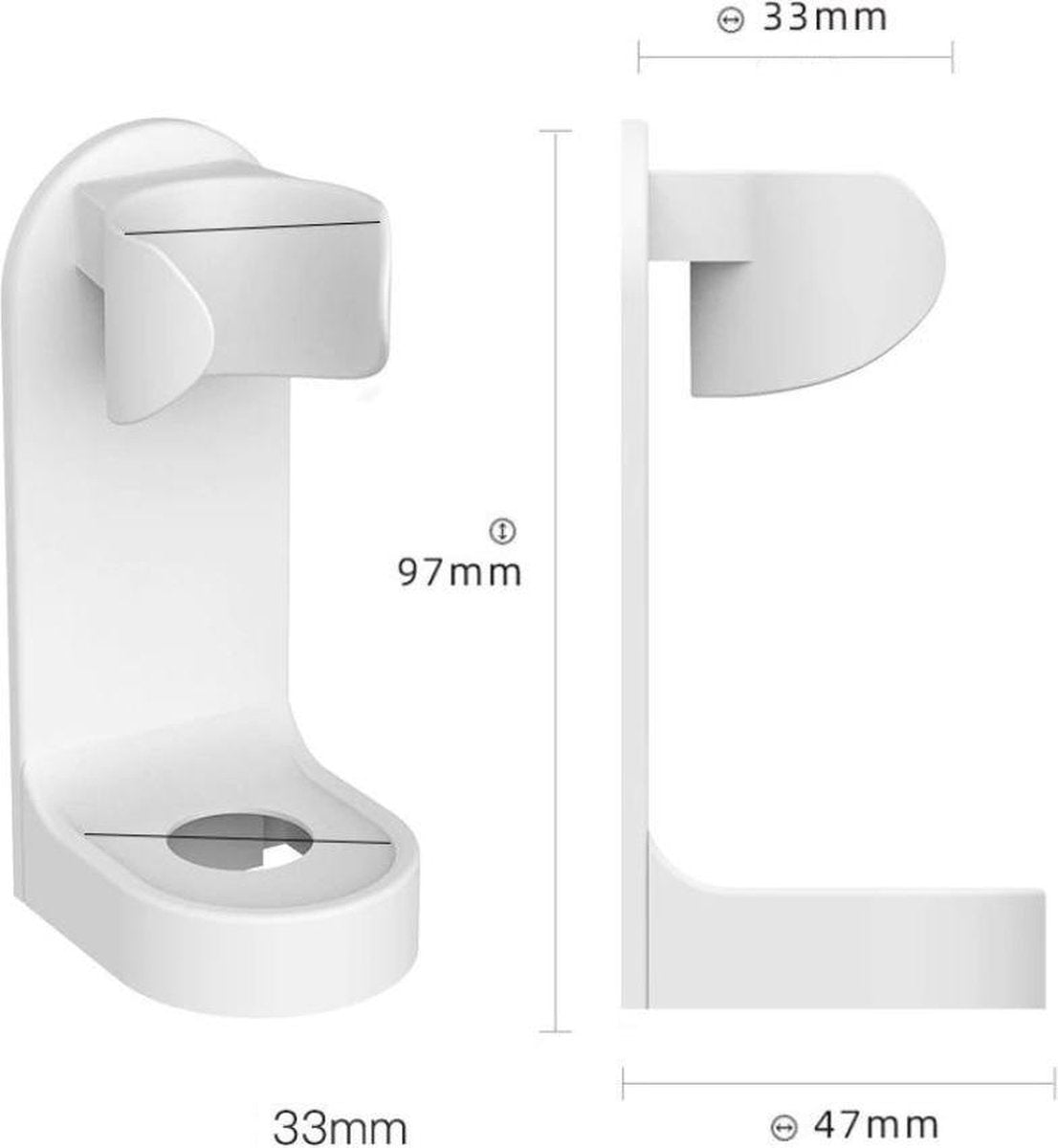 Wall Mount for Electric Toothbrush – No Drilling