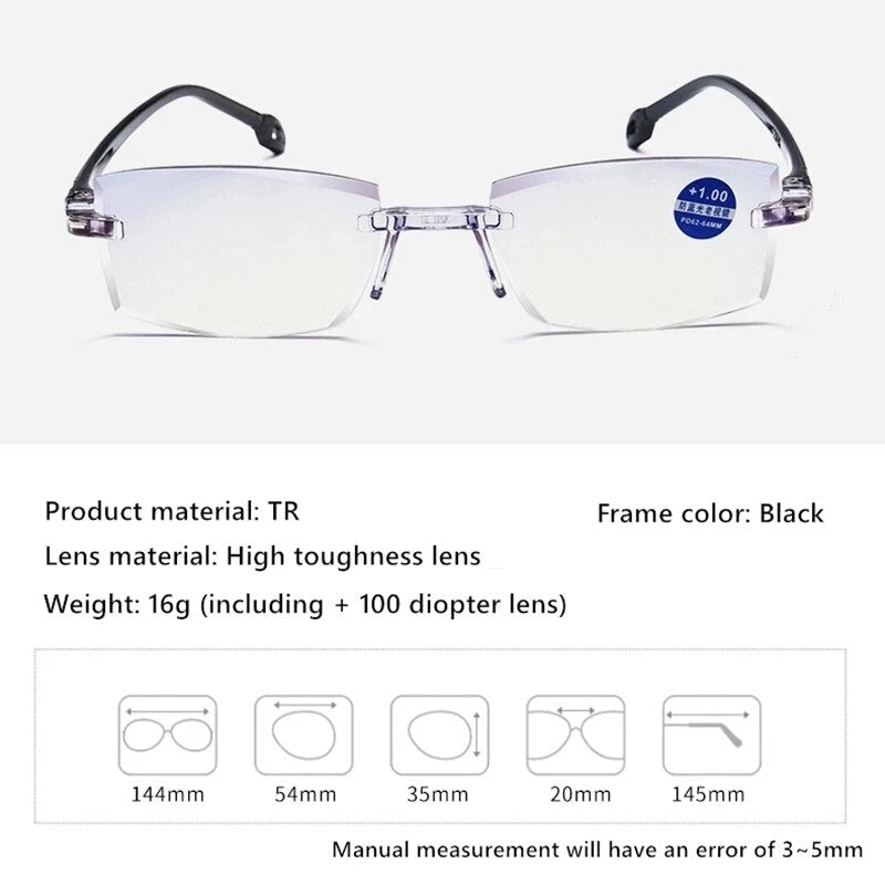 Lesebrille Anti-Blaulicht mit Gleitsichtgläsern