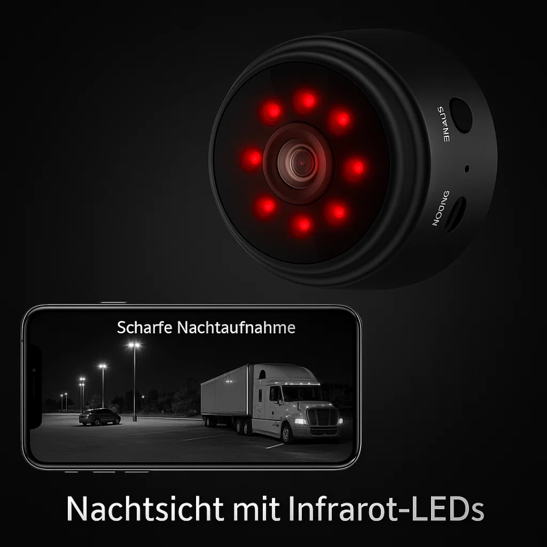 Mini surveillance camera – wireless with Wi-Fi and night vision