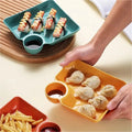 Dip holder with integrated sauce compartment – No more dripping