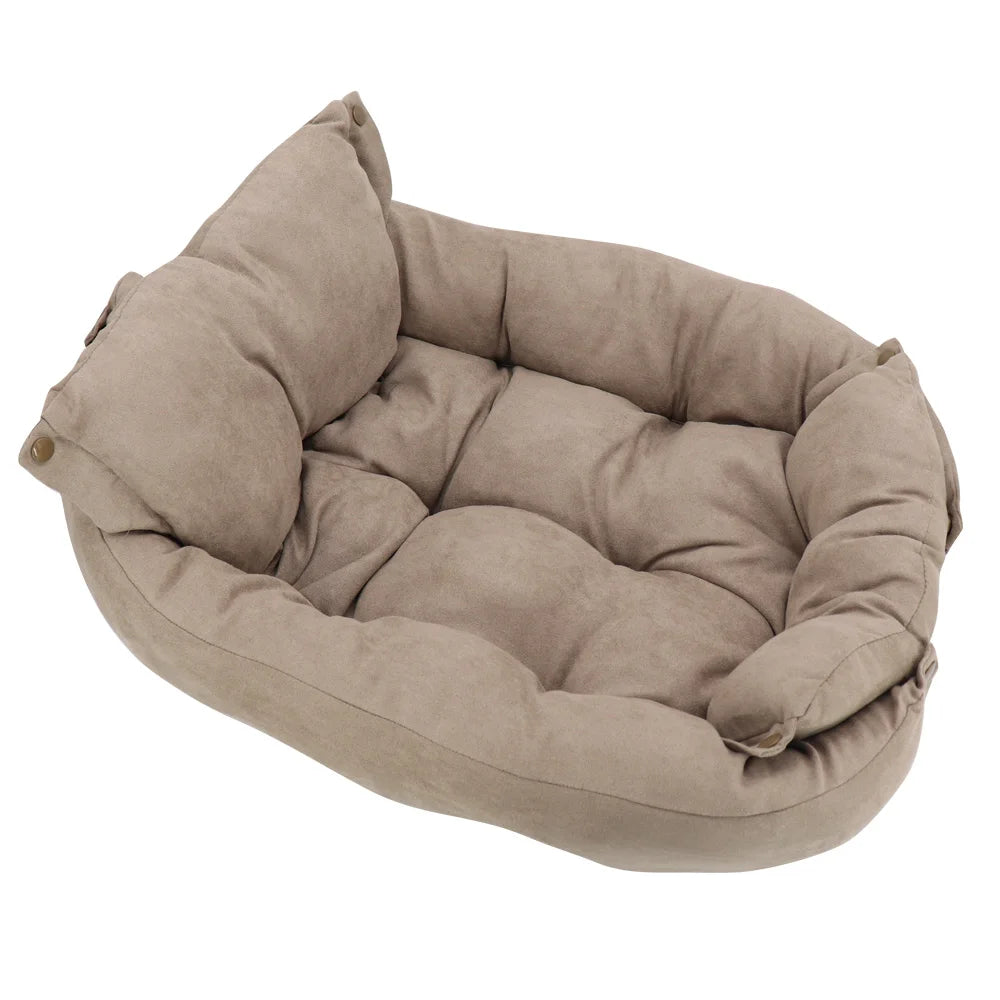 3-in-1 Pet Bed – Sofa, Mat, or Sleeping Cave