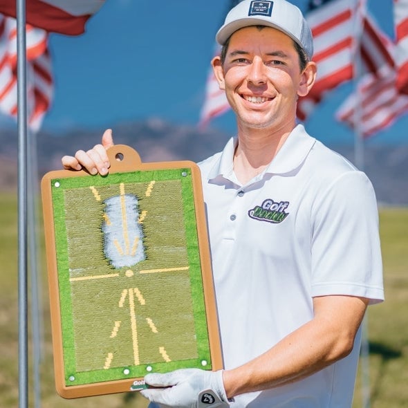 Golf-Trainingsmatte mit Schwungkorrektur