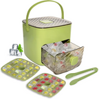 Ice cube tray with lid and storage box