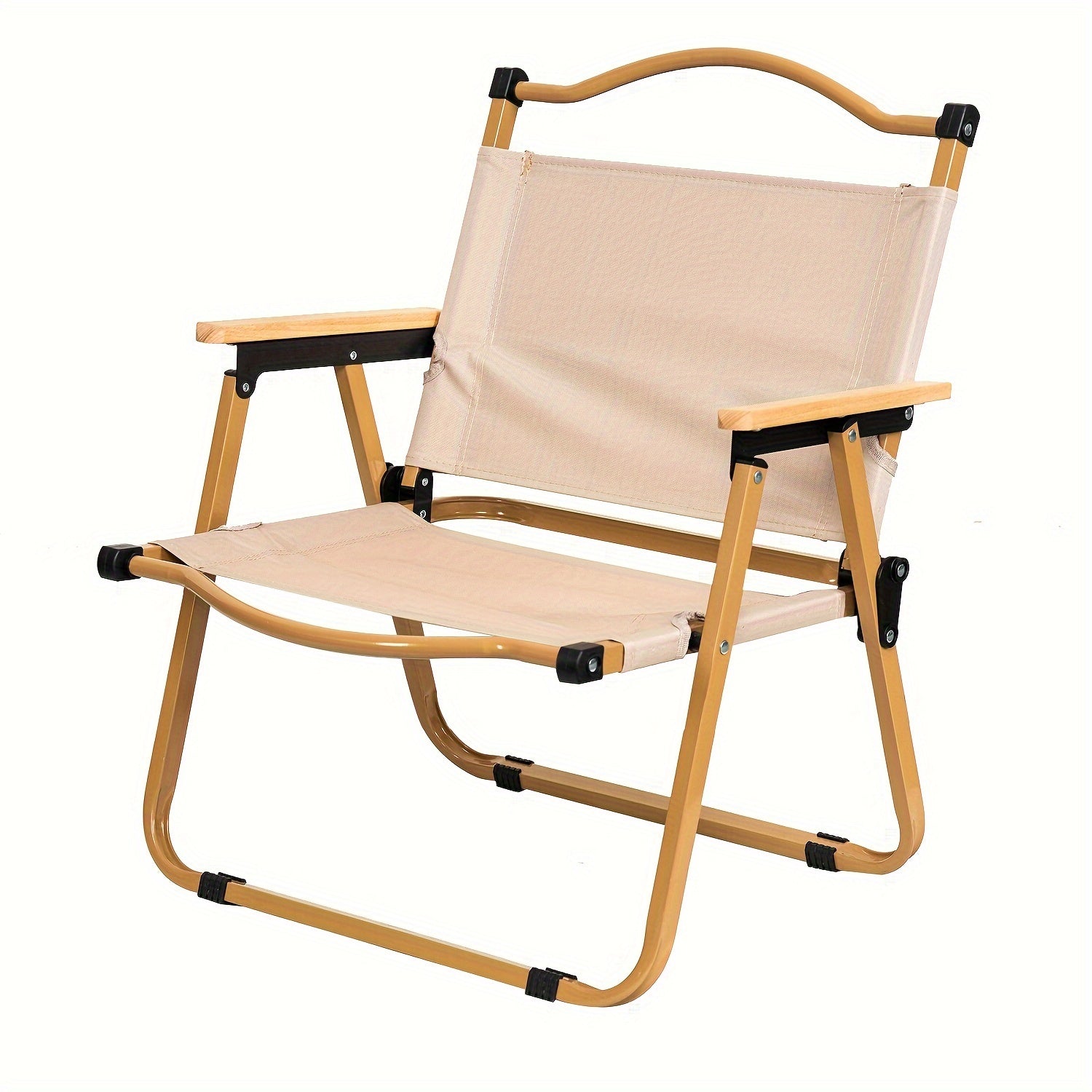 Folding camping chair with aluminum frame