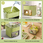 Ice cube tray with lid and storage box