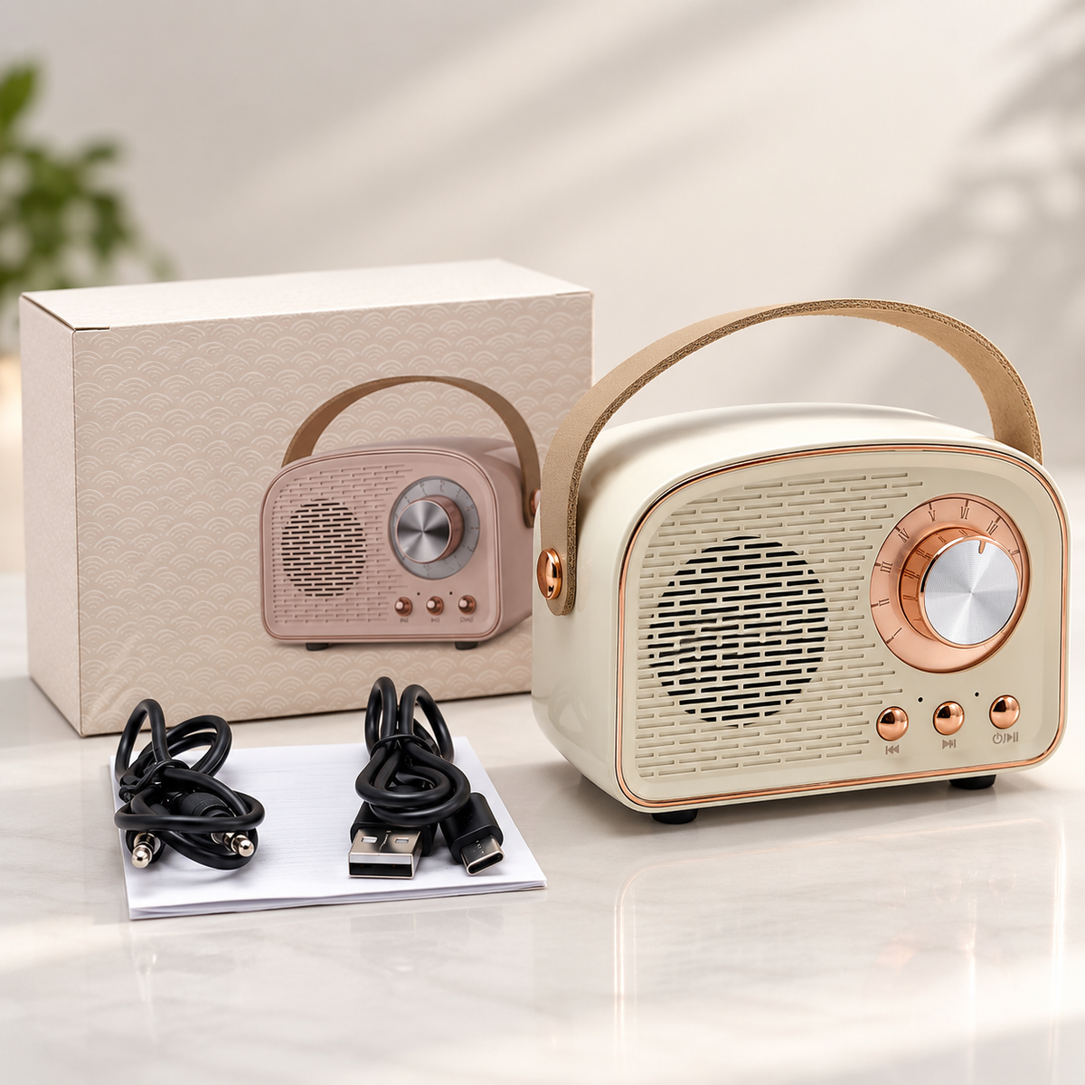 Bluetooth-Lautsprecher Retro-Design mit FM-Radio