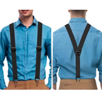 Men's adjustable suspenders with Y-back