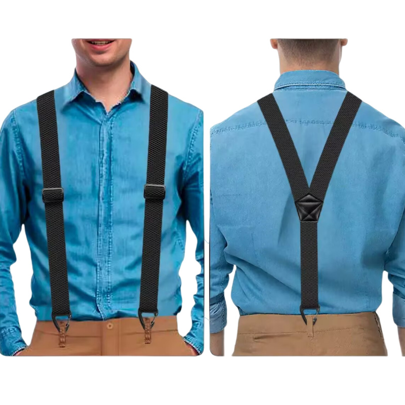 Men's adjustable suspenders with Y-back
