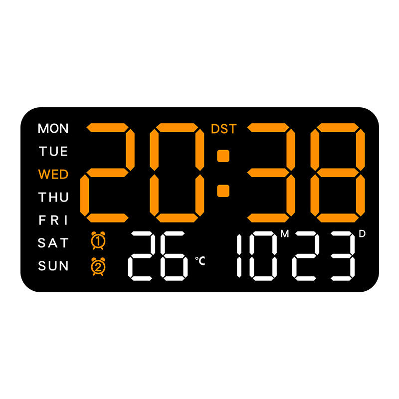 LED Wanduhr mit digitalem Display