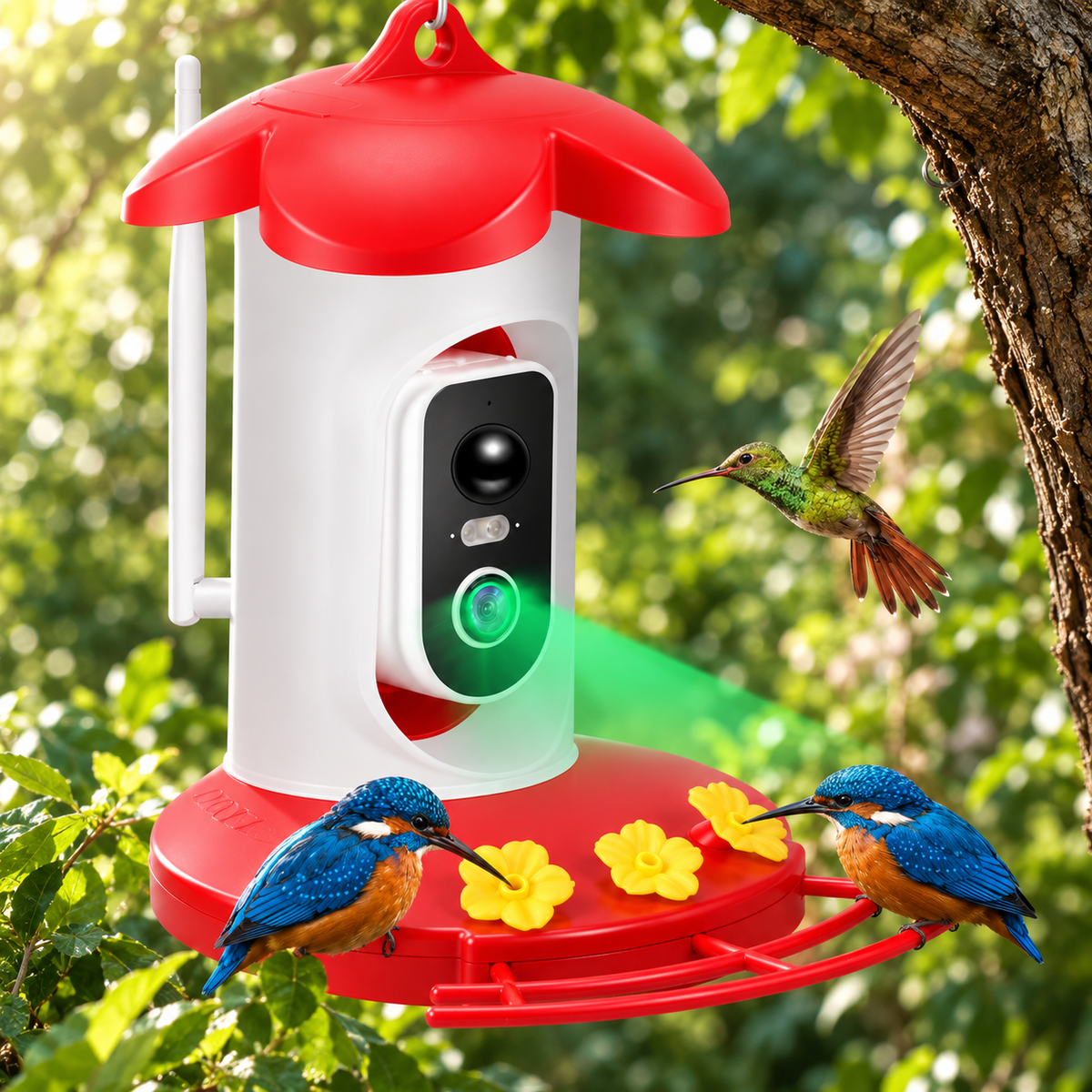 Kolibri-Futterspender mit 1080P Kamera und Wi-Fi