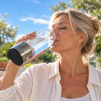 Wasserstoff-Wasserflasche Glas mit USB-Aufladung
