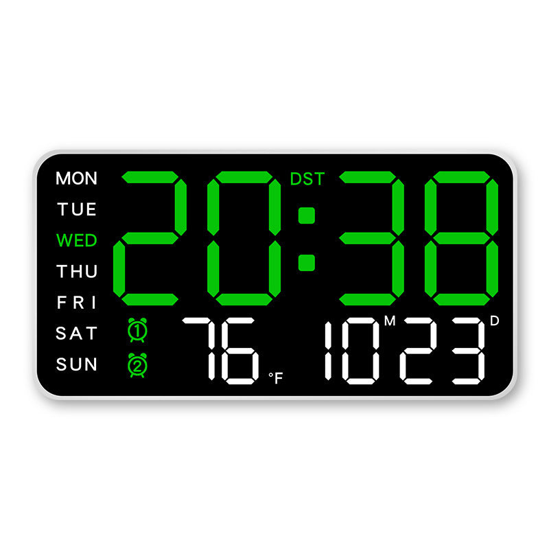 LED Wanduhr mit digitalem Display
