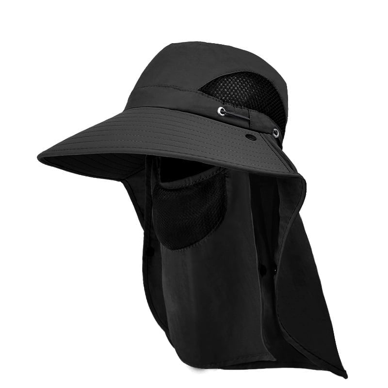 Sonnenhut mit abnehmbarem Nackenschutz und Gesichtsmaske