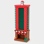 Adventskalender Weihnachtsmann im Kamin, Countdown-Deko mit 24 Tagen