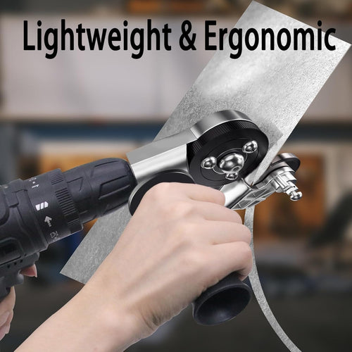 Bohrmaschinen-Aufsatz Metallschneider mit Schutzhaube & Schneidscheibe