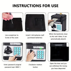Electronic savings box with code