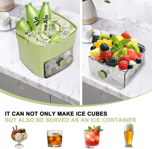 Ice cube tray with lid and storage box