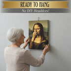 Badezimmer-Leinwandbild – Humorvoller Renaissance-Damen-Druck -   Mivoza Deutschland