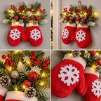 LED-Fäustlinge Weihnachtsdeko mit 20 warmweißen LEDs